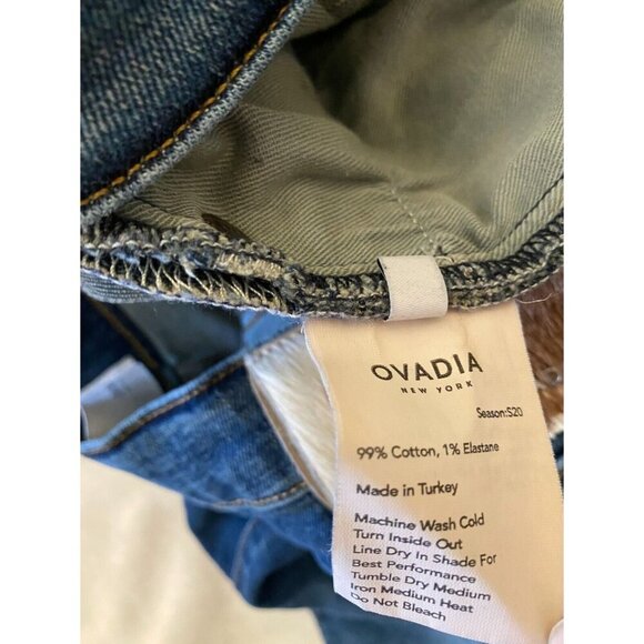 OVADIA Men's Blue Jeans Distressed Slim 002 Cotton Elastane Jeans Size 36X37 - Picture 16 of 16